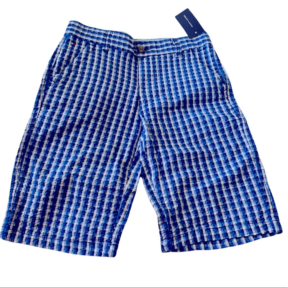 Tommy Hilfiger Boys Blue Plaid Shorts, NWT, Size 10
